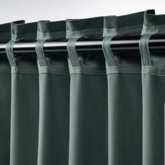 Ikea Sanela Velvet Curtains in Gray Green (4 panels), 55"x98" - Picture 3 of 5
